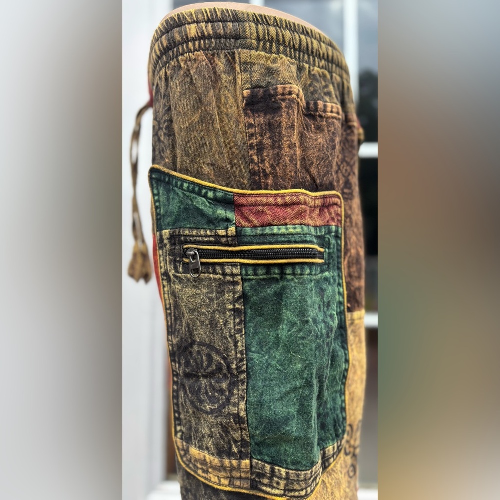 Multicolor Patchwork Cargo Pants - image 4